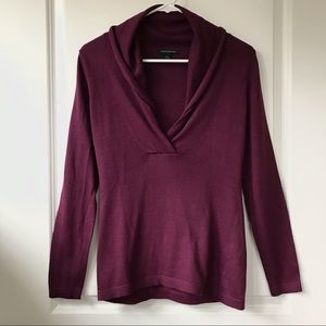Vintage 2008 Banana Republic Factory Burgundy Cowl Neck Sweater